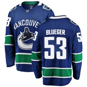 Teddy Blueger Vancouver Canucks Fanatics Branded Youth Breakaway Home Jersey - Blue
