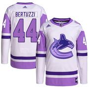 Todd Bertuzzi Vancouver Canucks Adidas Men's Authentic Hockey Fights Cancer Primegreen Jersey - White/Purple