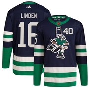 Trevor Linden Vancouver Canucks Adidas Youth Authentic Reverse Retro 2.0 Jersey - Navy