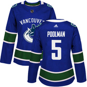 Tucker Poolman Vancouver Canucks Adidas Women's Authentic Home Jersey - Blue