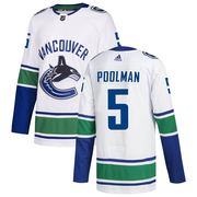 Tucker Poolman Vancouver Canucks Adidas Youth Authentic zied Away Jersey - White